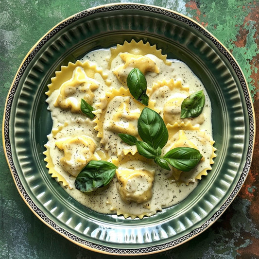 Raviolis maison à la crème d'amandes